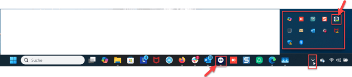 teamviewer in der Taskleiste